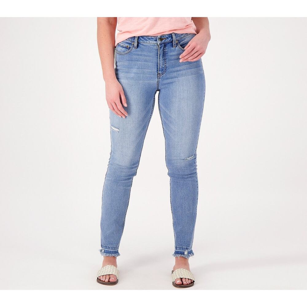 Candace Cameron Bure Jeans Womens 22W Pacific Denim Release Hem Distressed